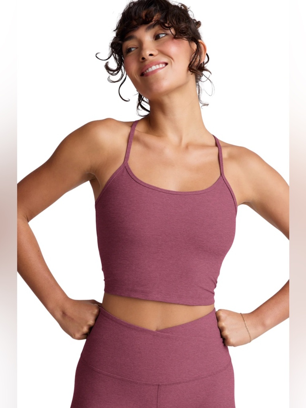 Beyond Yoga space-dye slim razorback crop tank